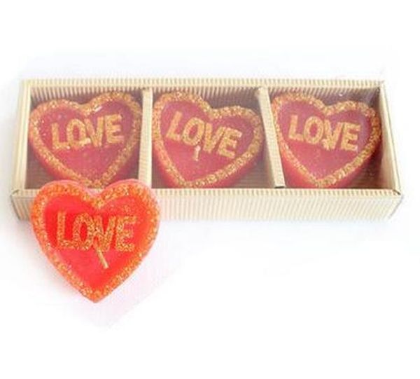 

3pcs set rose heart shape decorative candles decoration mariage craft candle party supplies 3pcs set rose bbywnb