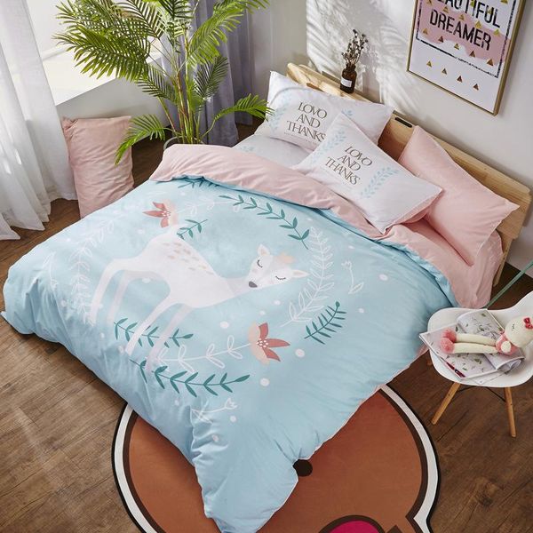 

bedding sets cartoon bear whale set cotton100% boys girls children duvet cover pillowcases comforter bed 1.2m 1.5m