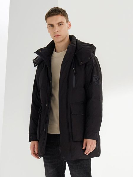 

bosideng munal down куртка съемная шапка средняя длина новый теплый зимнее пальто роскоши высокого качества теплый человек вниз пальто b9014, Black