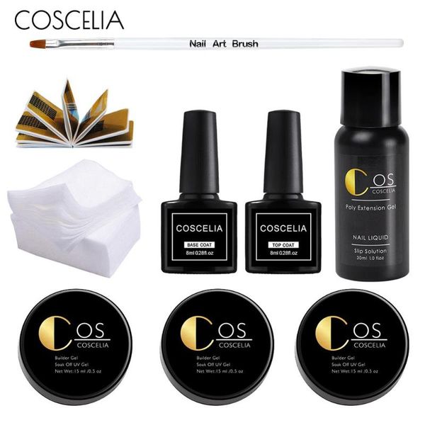 

nail art kits coscelia 30ml cleanser plus brushes tips base kit uv gel acrylic sets form coat for manicure tools set