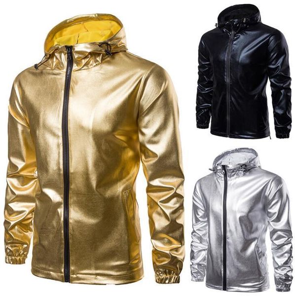 

men stamping fashion jacket coats casual clothes male jackets coats autumn slim fit hooded, Black;brown