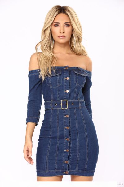

jeans dress women clothing summer blue denim fashion retro 9's fun wear ladies style closet jeans dress, Black;gray