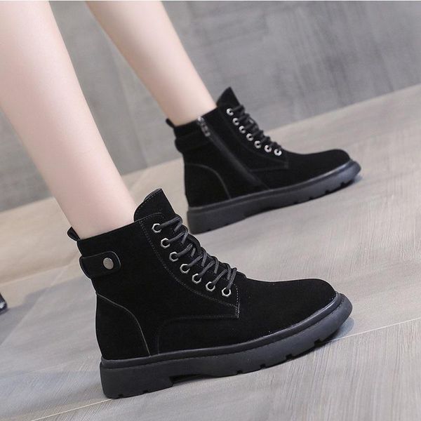 

shoes white mid-calf boots winter footwear round toe boots-women rock low mid calf ladies summer 2020 rubber flock hoof, Black