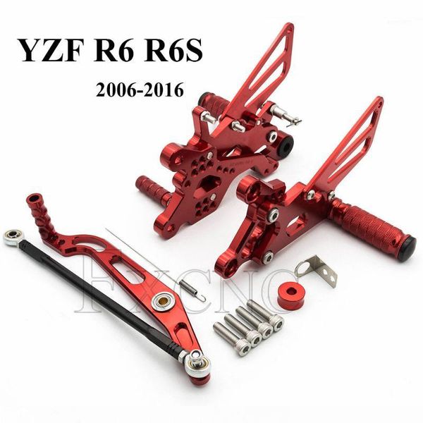 

cnc aluminum rearset rear set for yzf r6 r6s 2006-2020 adjustable foot peg rearsets footrest foot pegs pedal1