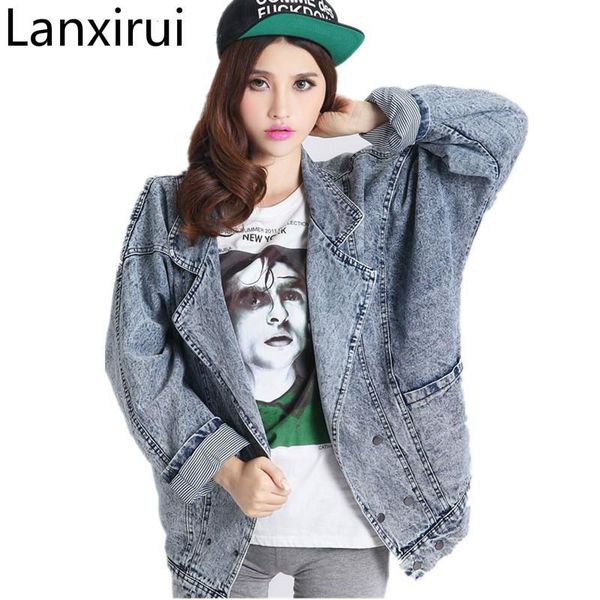 

new oversized denim jacket spring jaqueta jeans casacos femininos women coat denim jacket retro women blue jean jackets, Black;brown