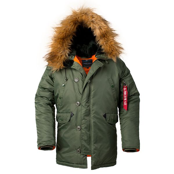 

1.4kg for men 2020 with hood thick warm heated men's down jacket long parka mens winter jackets and coats n3b, Black