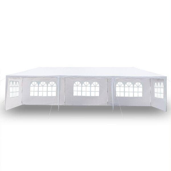 

10x30ft 8 sides 2 doors outdoor canopy party wedding tent white 3x9m gazebo pavilion with spiral tubes item