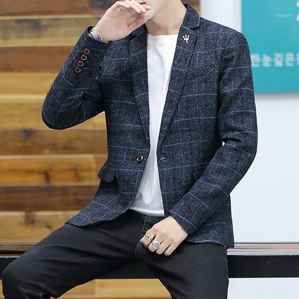 

casual suits blazer fashion coats work men smart casual groomsman brand autumn male slim large size 5xl blazers1, White;black