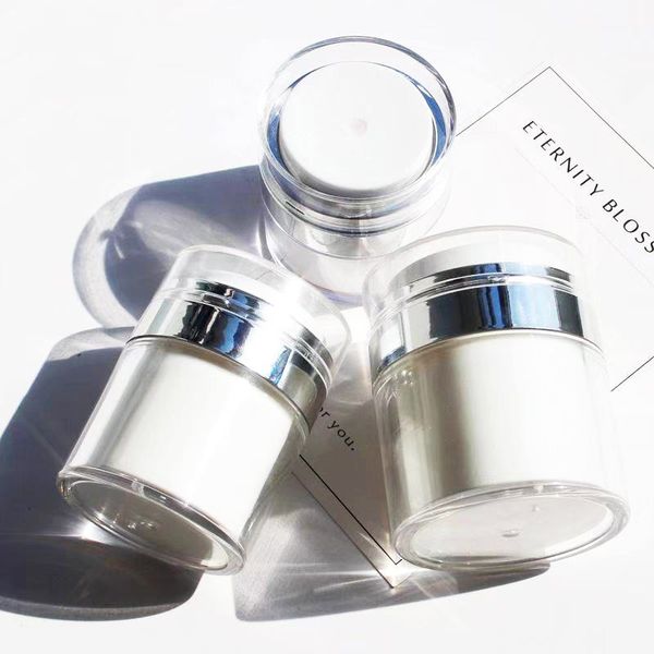 

15g 30g 50g multi-color acrylic press vacuum cream bottle cosmetics cream bottle isolation and emulsion bottle small sample