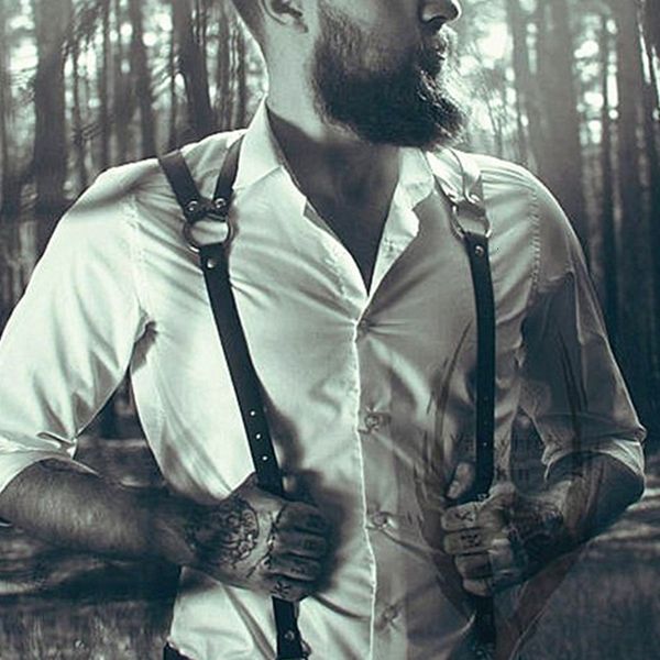 

black man punk new harness men gothic harajuku leather league body sword belt gpd8616, Black;brown