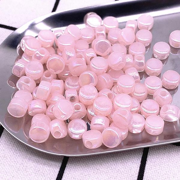 

50 шт. 8x5 мм круглые плоские очады акриловые бусины свободные разные бусины для ювелирных изделия сделание diy браслет ручной работы аксесс