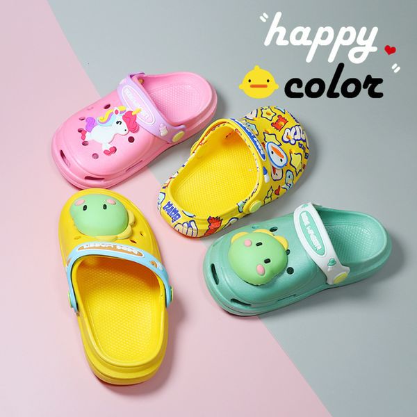 

children's summer baby cave shoes girl boy children cute cool 3-10 years old non slip slippers male, Black