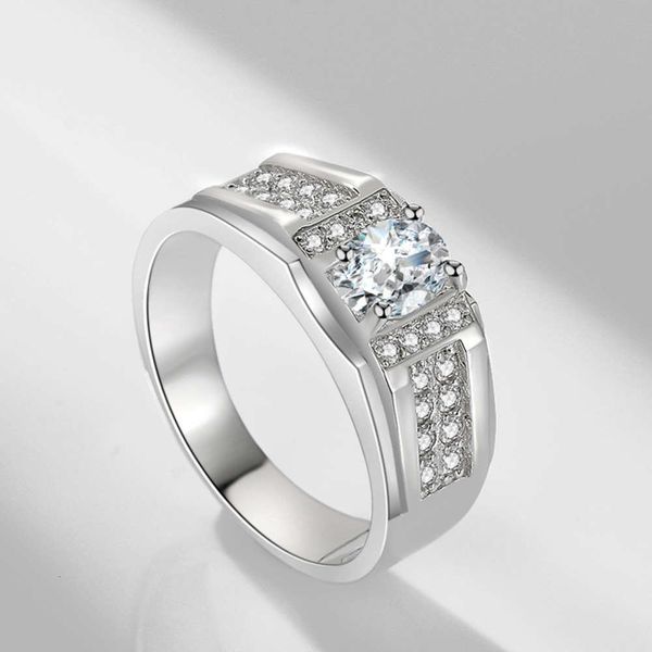 

luxurys designers fashion mjz046 wide double row group set imitation men's ring with rhodium plated color retention and color fastness, Silver