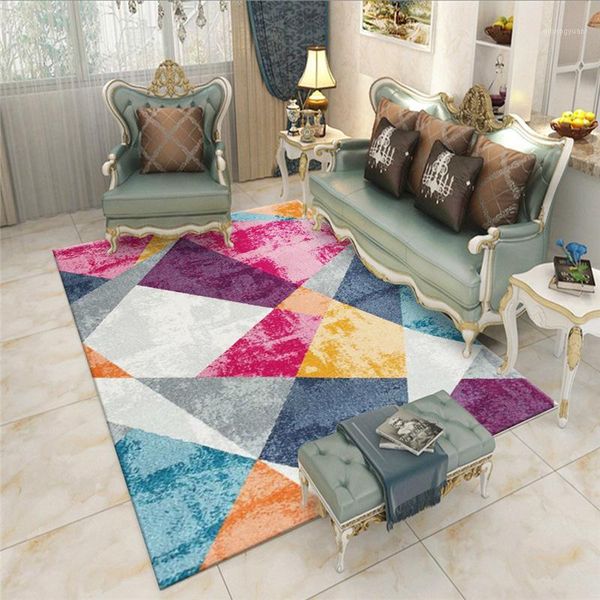 

nordic simple rug living room bedroom geometric pattern floor mat kitchen bathroom non-slip absorbent carpet decoration home rug1