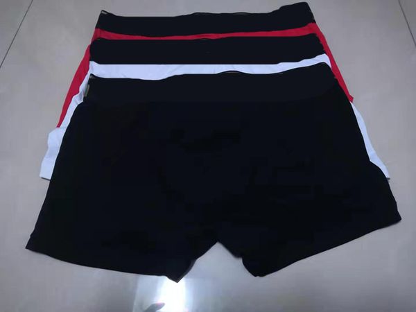 

mens boxers underwear gay underpants pure color breathable soft cotton underwear boxershort cueca masculina -xxl, Black;white