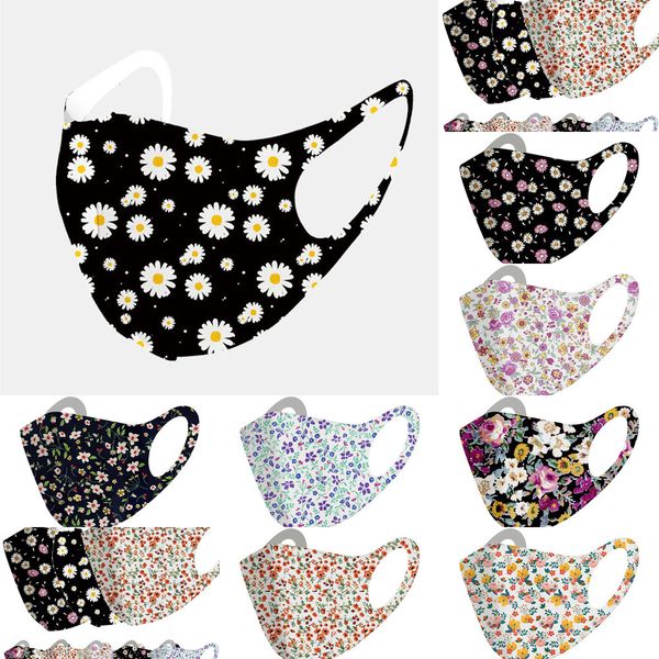 

factoryfactoyface designer ice silk cotton warm knitted 3d black printed floral mouth mask men women thin washable facem 6 n47xn