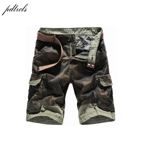

pdtxcls zomer nieuwe камуфляж cargo shorts mannen повседневная 100% katoen strand mannelike mannen shorts masculino, White;black