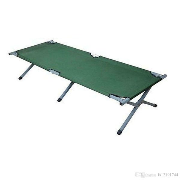 

portable folding camping cot with carrying bag outdoor military army green