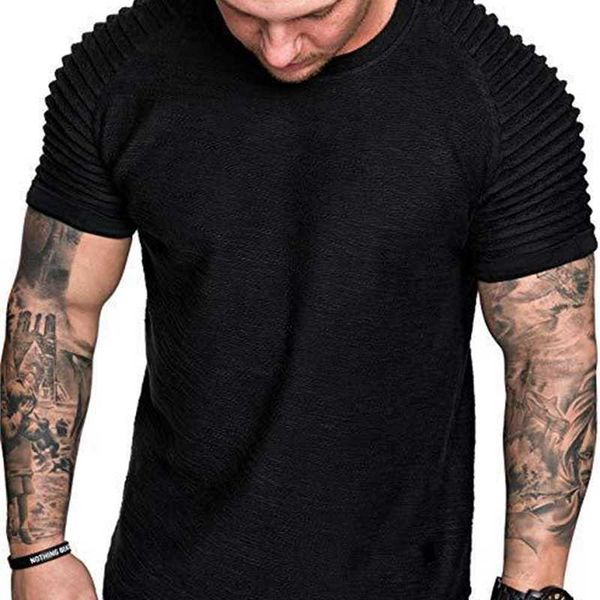 

new men's fashion plain color casual sport short sleeve t shirt summer, White;black