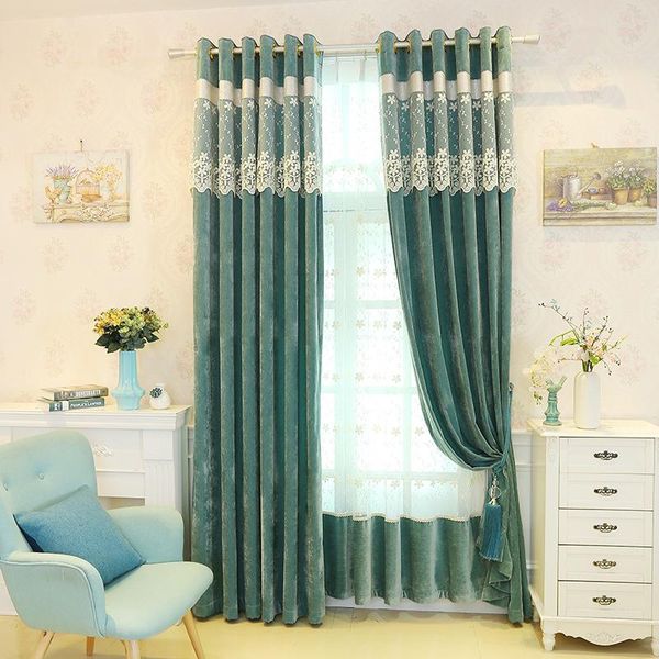 

curtain & drapes cashmere-like stitching dyed-woven shade curtains for living room and bedroom