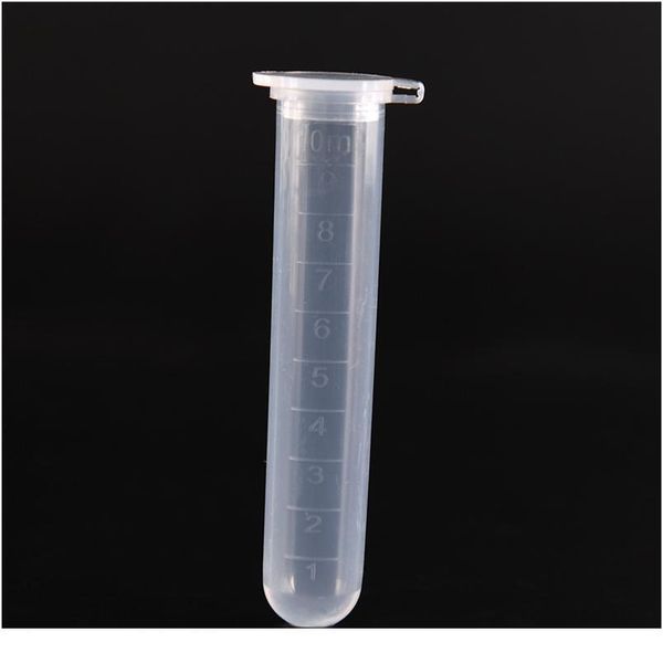 

10pcs/set 10ml micro centrifuge test tube clear plastic vial container with snap cap lid for laboratory sampl bbylex