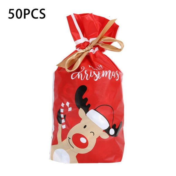 

p139gift drawstring christmas bags candy bag party 50pcs cookie wrapping pouch chocolates wedding favor gifts