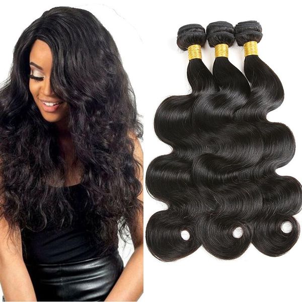 

brazilian body wave hair bundles unprocessed 7a virgin wavy hair malaysian indian peruvian human hair weave natural black