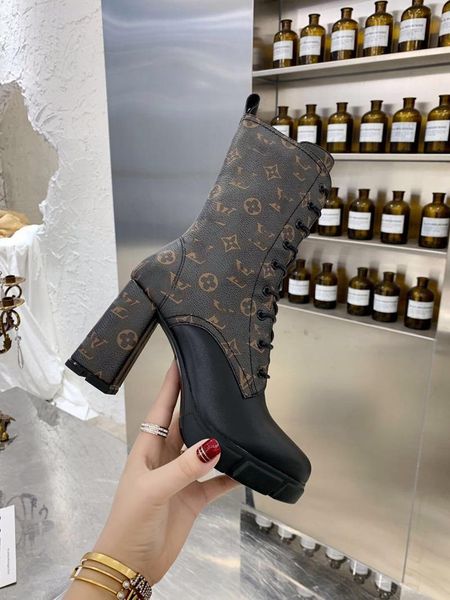 

2020 winter new high-quality women s shoes fashion boots leather winners platform desert boots imported first layer pigskin, warm velvet des, Black