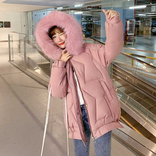 

new 2020 jackets parkas female coat warm thicken hooded winter women big fur collar women's down jacket, Black