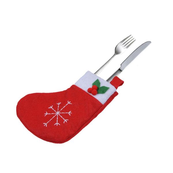 

4шт рождественские чулки столовые приборы сумка xmas свадьба вечеринка на день рождения подарок подарок ужин ужин столовая рождественские ук