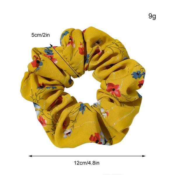 

korea satin hair rope ring girls sweet scrunchies floral print rubber band elastic ponytail hold headband women hair accessories q bbytaf