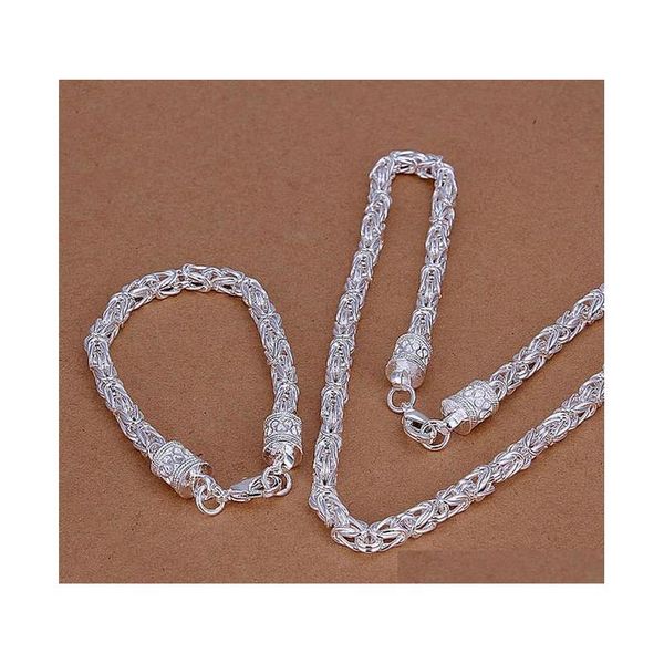 

high grade 925 sterling silver piece new leader - male models jewelry set dfmss027 brand new factory direct 925 silver necklace cnhuj