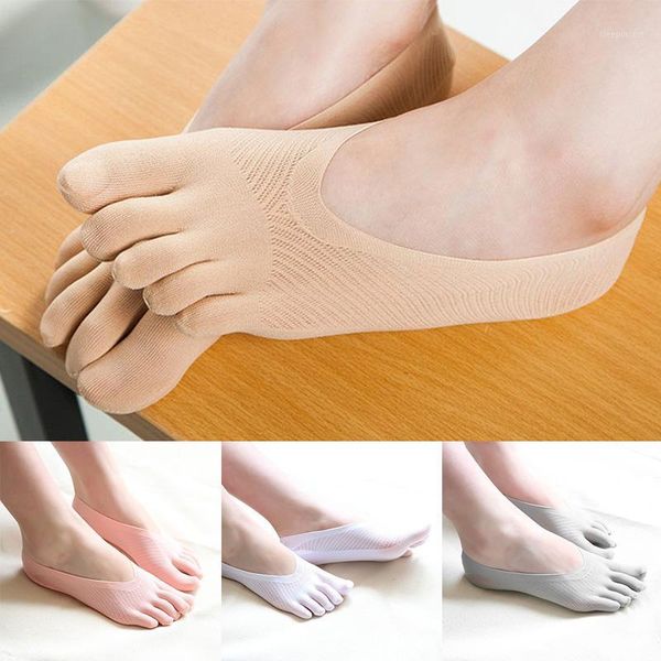

female five toes socks ultra-thin mesh transparent breathable sock fashion solid color elastic invisible no show boat socks1, Black;white