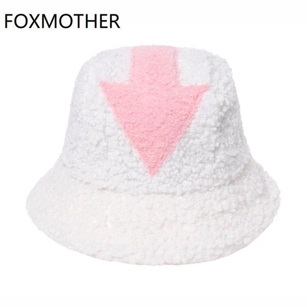 

foxmother новая мода ягненка шерсть из искусственного меха розовая стрелка символ пушистые ведра шляпы женщины зима теплый gorros mujer drop, Blue;gray