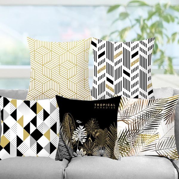 

decorative pillowcase 45*45 cushion covers geometric abstract polyester peachskin pillowcase home decor funda cojines dormitorio wmthfk