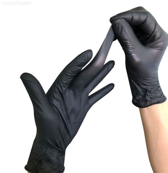

factorydu43 nitrile disposable protective black factory salon household rubber garden/car repair gloves