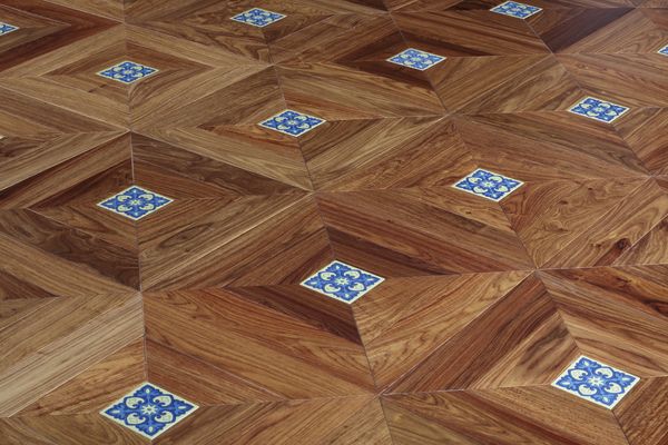 

yellow kosso hardwood flooring designed border ceramic medallion inlay marquetry craft furniture decal timber decoration hold art supplies l