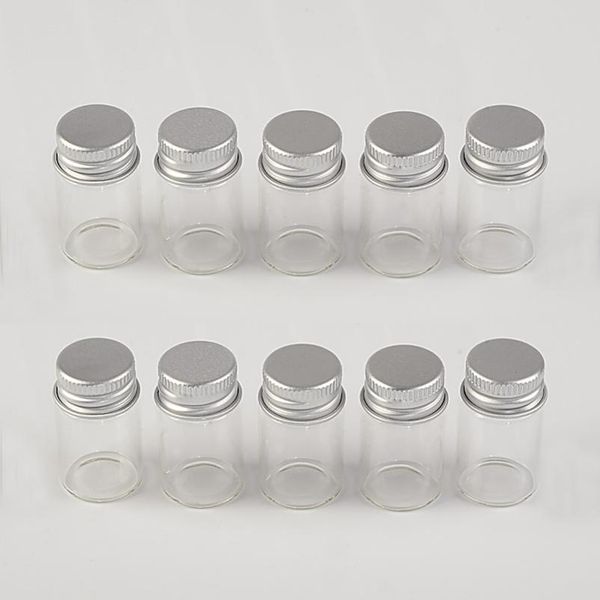 

22*35*14mm 6ml mini glass bottles with aluminium screw cap empty small wishing bottle glass vials jars 1 bbyskw