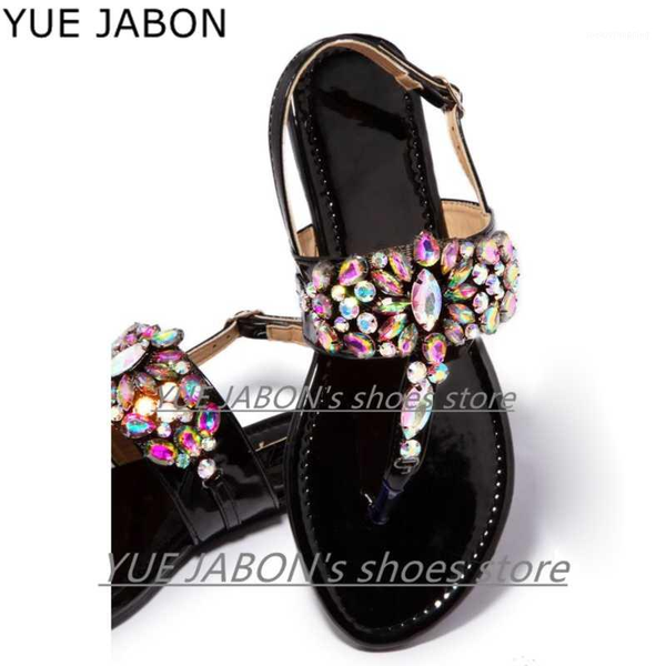 

plus size 43 green gold black rhinestones chains flat sandals thong crystal flip flops sandals ankle wrap gladiator1