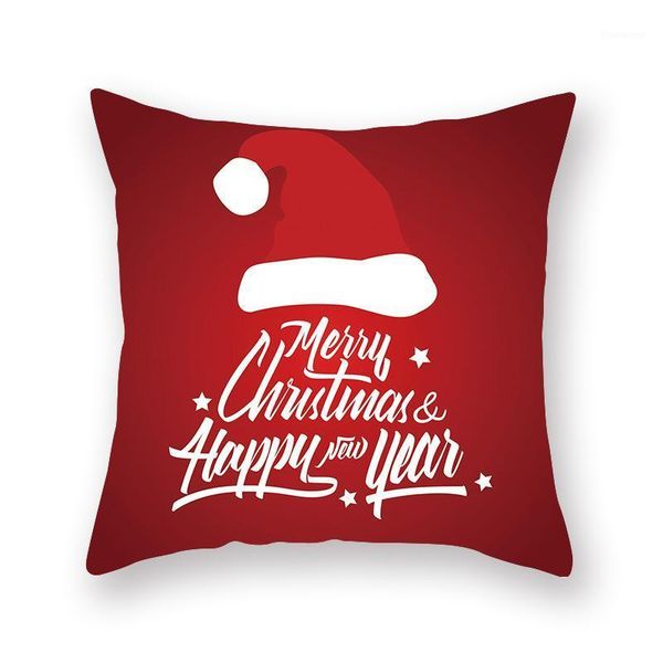 

45cm pillowcase christmas cushion cover christmas decor for home polyester pillowcase printed cushion covers for sofa new year1