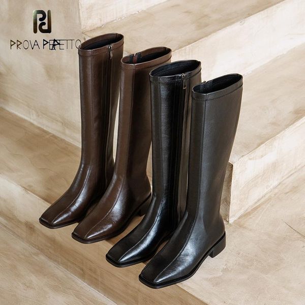 

все-матч для похудения корейская версия square toe high-tube knight boots осень зима новый средний каблук стремящиеся сапоги женские мода че, Black