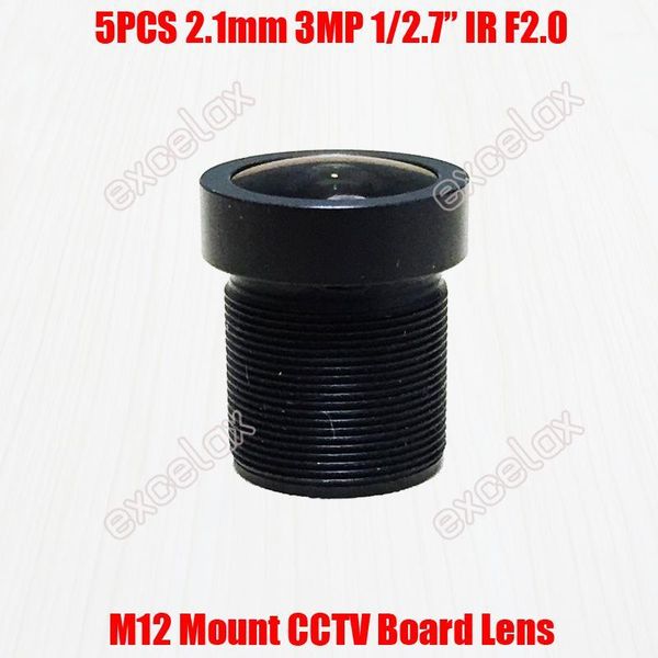 

5pcs/lot 3mp 1/2.7" 2.1mm f2.0 fixed iris ir mtv cctv board lens m12 mount for 720p 960p 1080p security analog ip camera1