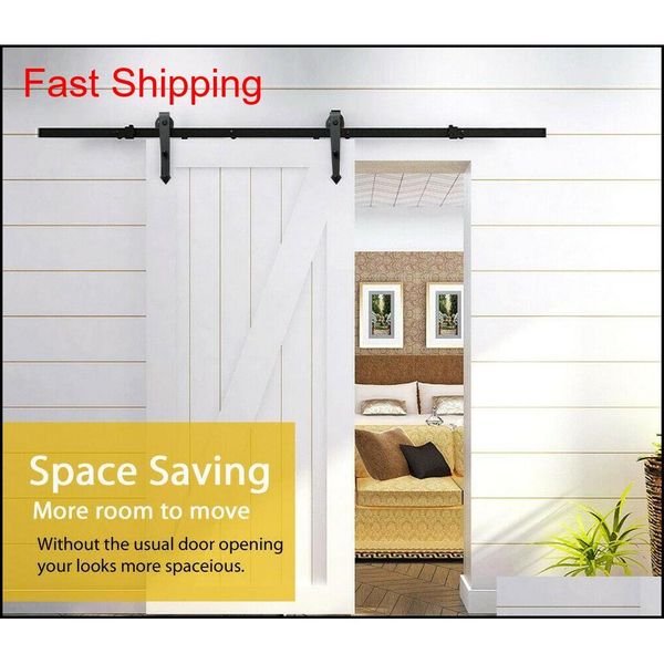 

6' slide sliding barn door hardware track rail hanger roller c qyltvj homes2011