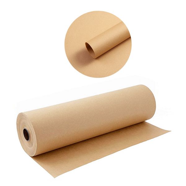 

brown kraft paper roll 12 inch x100 feet natural recyclable paper for craft gift wrapping packing shipping jk2102kd