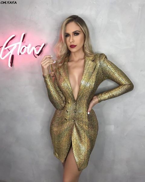 

2019 new women gold gilding long sleeve notched neck maxi blazers vintage active wear out coat dress vestidos qj52381, White;black