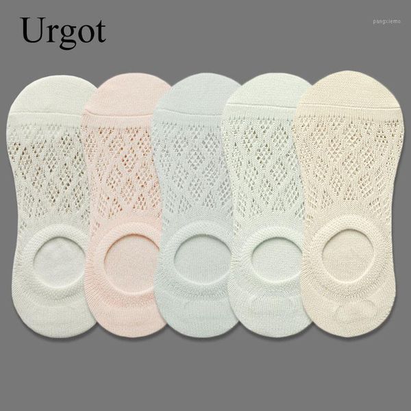 

urgot 5 pairs womens fresh college hollow ladies invisible boat socks cotton japanese solid color large mesh socks girls meias1, Black;white
