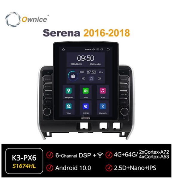 

car audio ownice android 10.0 octa 8 core radio fornissan serena 2021 gps multimedia stereo playertesla style