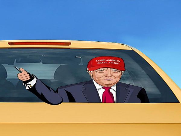 

car sticker with trump biden removable interchange bendable durable waterproof fashion diy home windshield wiper wmtwwp