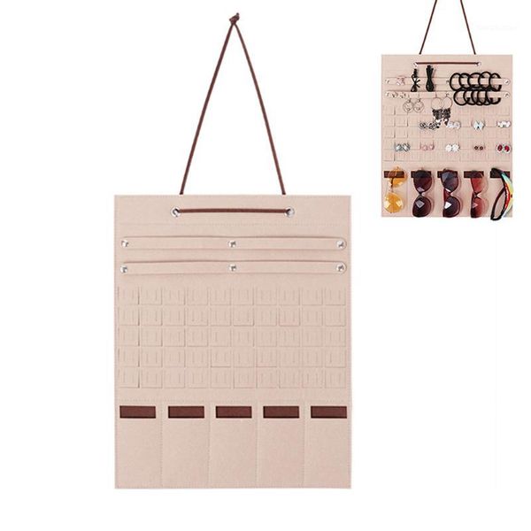 

storage boxes & bins hanging jewelry organizer bag sunglasses earring bracelets rings wall pocket display on door wall1