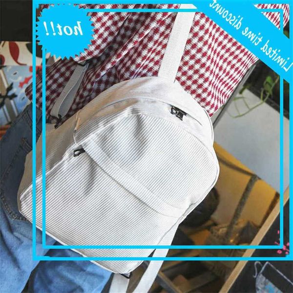 

2021 women's fashion schools soft dust backpack corduroy for teenage girls step small book bag